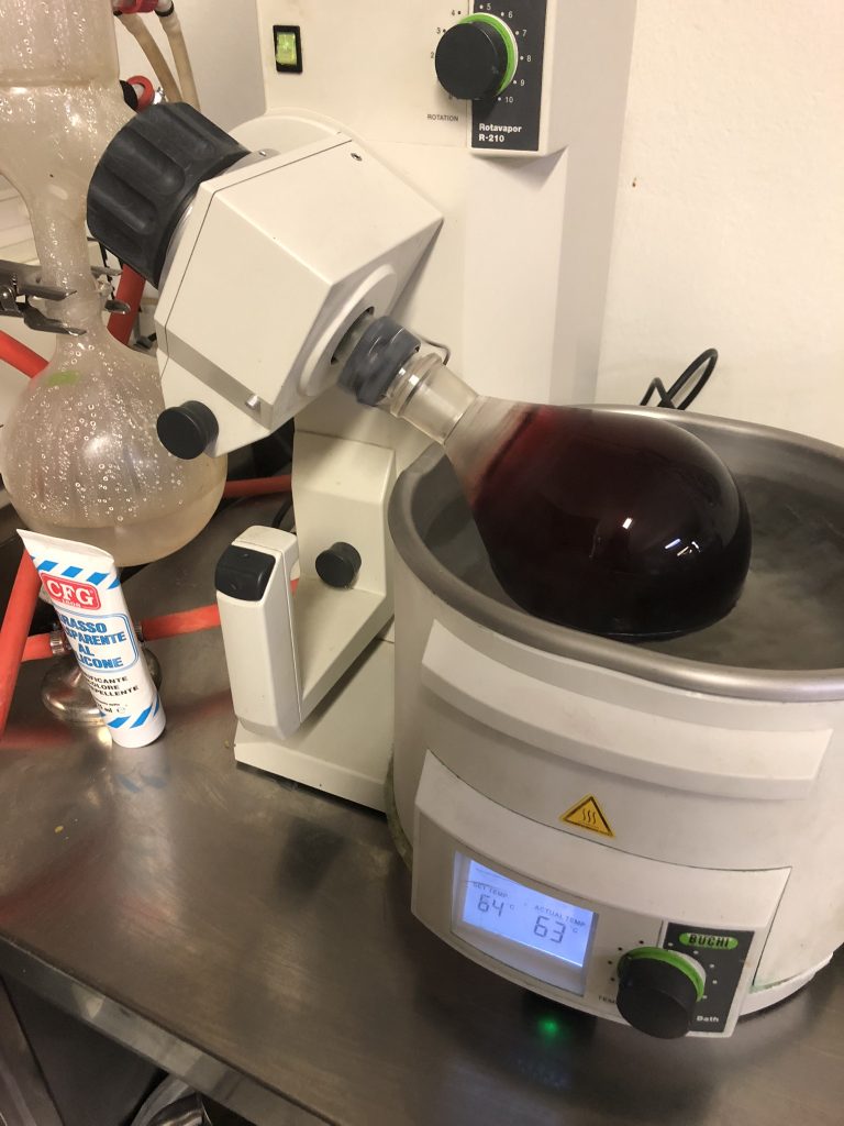 A rotavapor consentrates the tastes